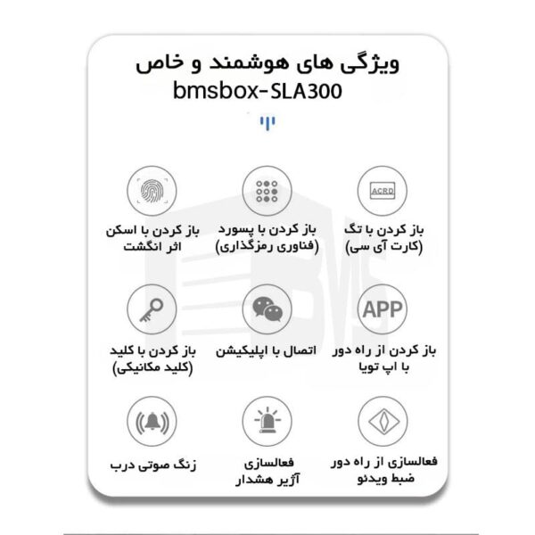 مشخصات فنی دستگیره هوشمند چشمی دیجیتال SLA300